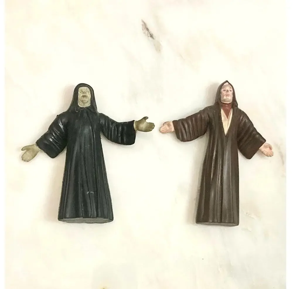 Star Wars Bend-Ems Action Figures, Just Toys 1993, Emperor Palpatine, Obi-Wan